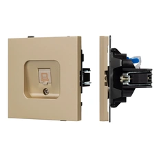Изображение Компьютерная розетка RJ-45 Cat.6 Arlight TENDO, золото светлое soft-touch 054592
